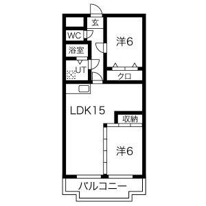 2LDK 間取り図