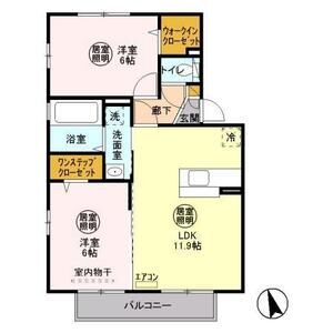 2LDK 間取り図