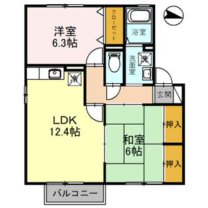 2LDK 間取り図