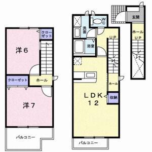 2LDK 間取り図