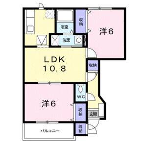 2LDK 間取り図