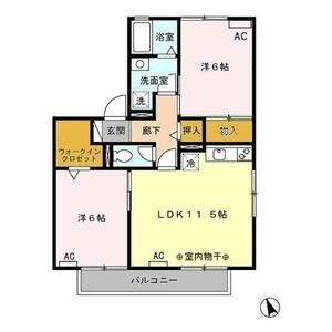 2LDK 間取り図