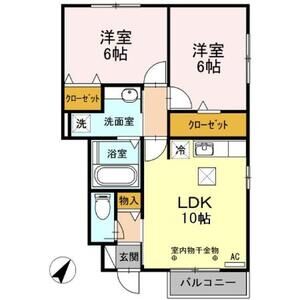2LDK 間取り図