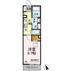 1K 間取り図