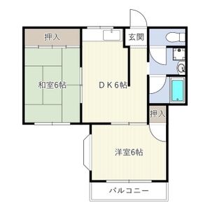 2DK 間取り図