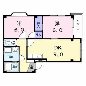 2DK 間取り図