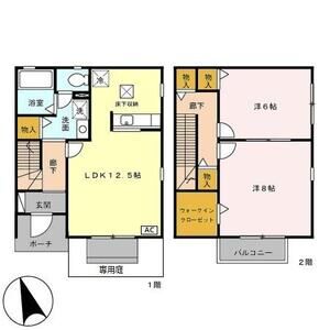 2LDK 間取り図