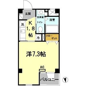 1K 間取り図