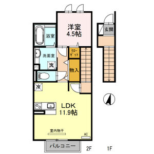 1LDK 間取り図