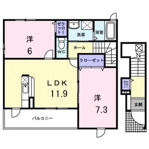 2LDK 間取り図