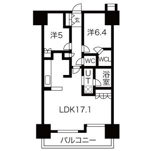 2LDK 間取り図