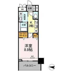 1K 間取り図