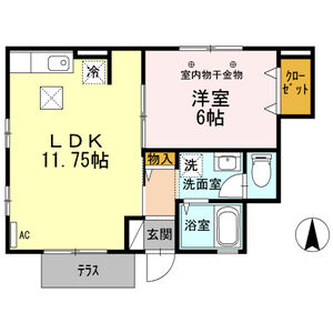 1LDK 間取り図