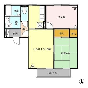 2LDK 間取り図