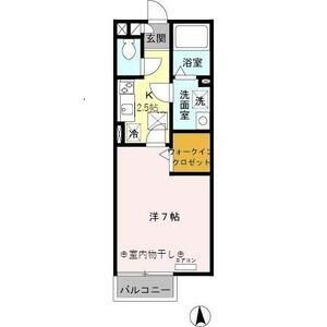 1K 間取り図