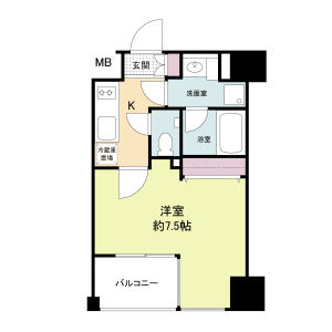 1K 間取り図
