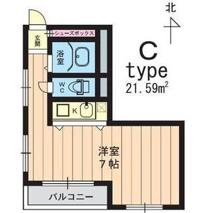 1K 間取り図