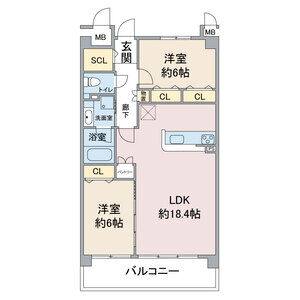 2LDK 間取り図