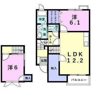 2LDK 間取り図