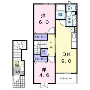 2DK 間取り図