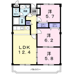 3LDK 間取り図