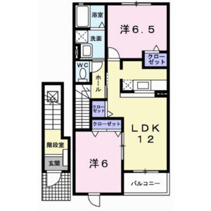 2LDK 間取り図