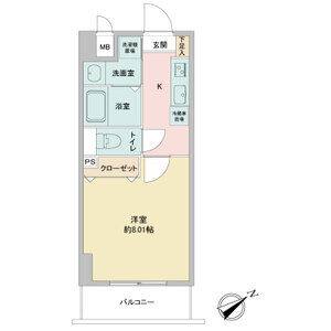 1K 間取り図