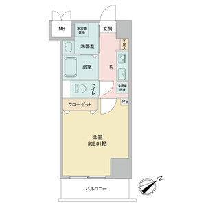 1K 間取り図