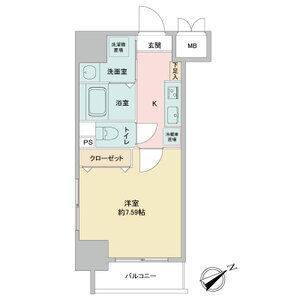 1K 間取り図