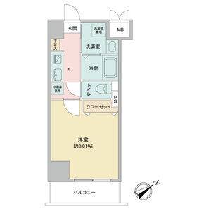 1K 間取り図
