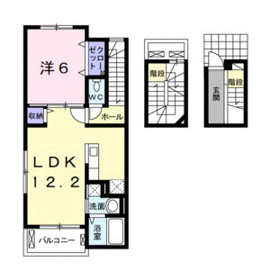 1LDK 間取り図