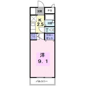 1K 間取り図