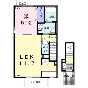 1LDK 間取り図