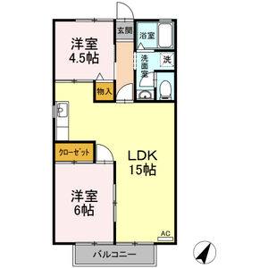 2LDK 間取り図
