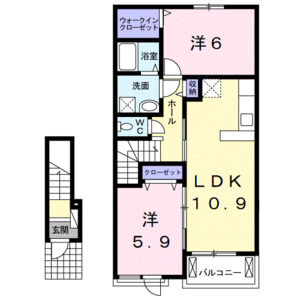 2LDK 間取り図