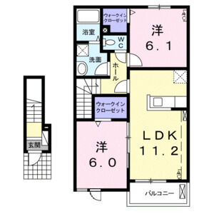 2LDK 間取り図