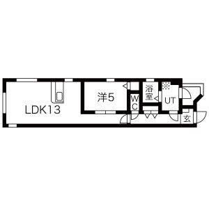 1LDK 間取り図