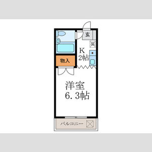 1K 間取り図