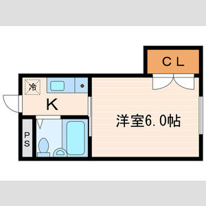1K 間取り図