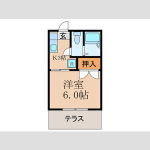 1K 間取り図