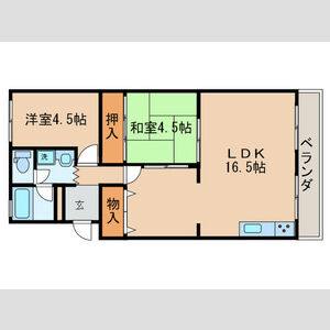 2LDK 間取り図