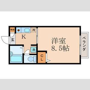 1K 間取り図