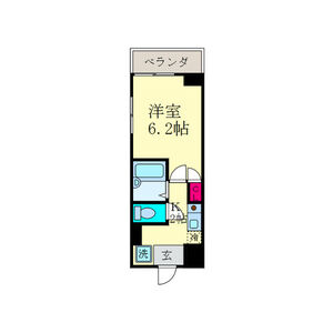 1K 間取り図