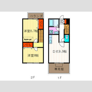 2DK 間取り図