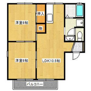 2LDK 間取り図