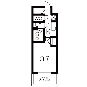 1K 間取り図