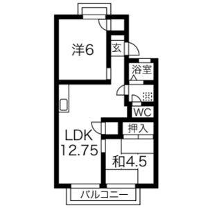 2LDK 間取り図