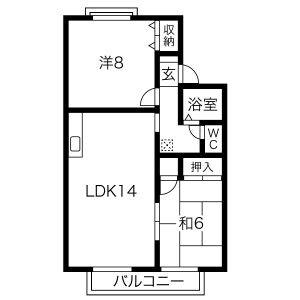 2LDK 間取り図