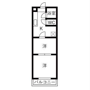 1K 間取り図