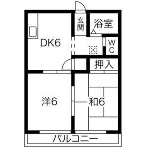 2DK 間取り図